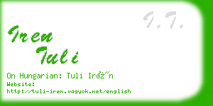 iren tuli business card